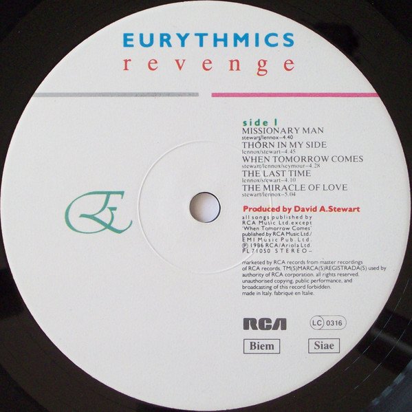 Eurythmics - Revenge (Vinyl)