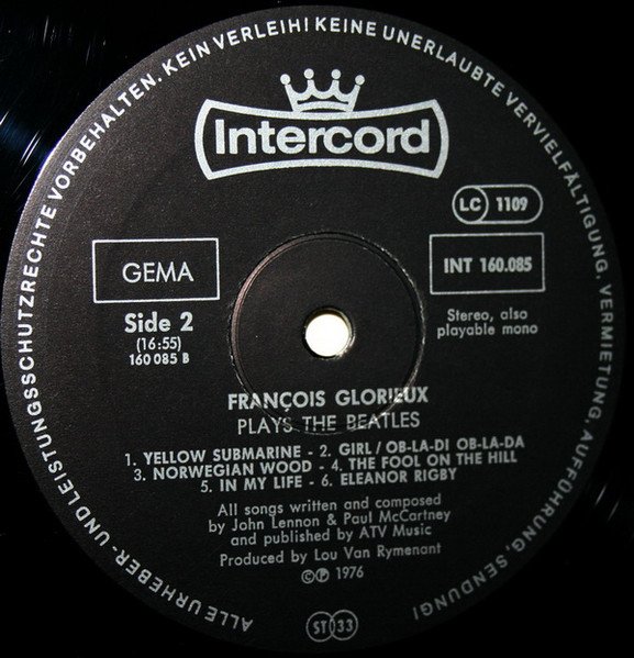 François Glorieux - François Glorieux Plays The Beatles (Vinyl)