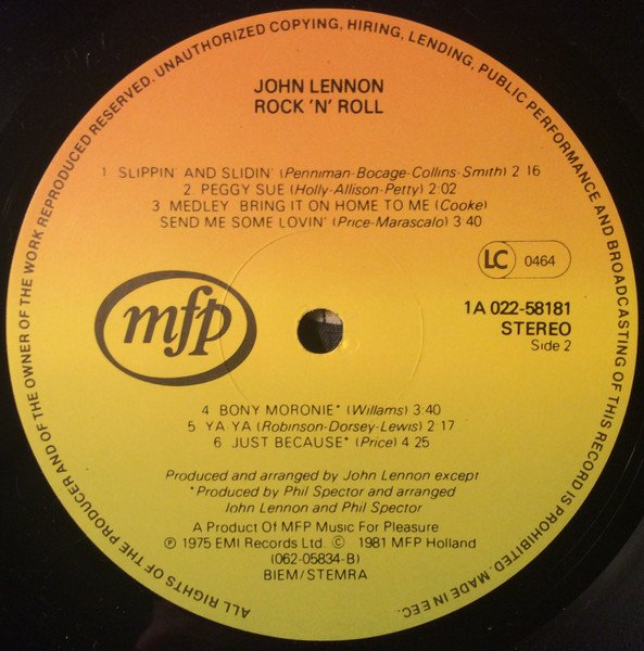 John Lennon - Rock 'N' Roll (Vinyl)