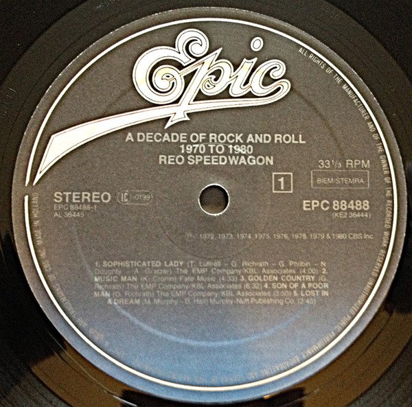 REO Speedwagon - A Decade Of Rock And Roll 1970 To 1980 (Vinyl)