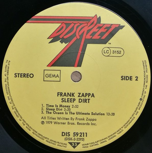 Frank Zappa - Sleep Dirt (Vinyl)