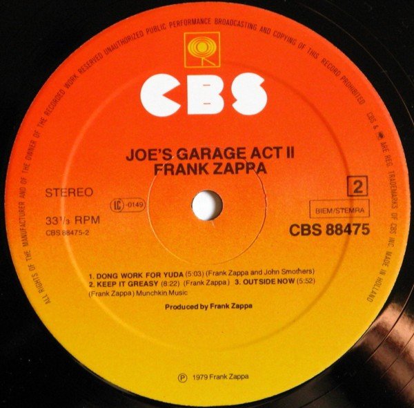Frank Zappa - Joe's Garage Acts II & III (Vinyl)