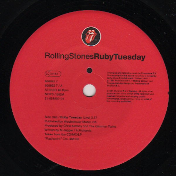 Rolling Stones - Ruby Tuesday (Vinyl Single)