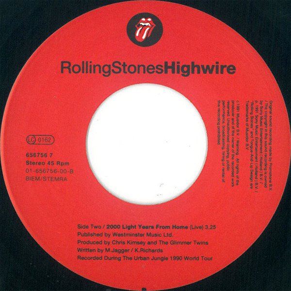 Rolling Stones - Highwire (Vinyl Single)