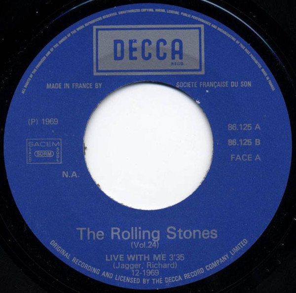 Rolling Stones - Live With Me (Vinyl Single)