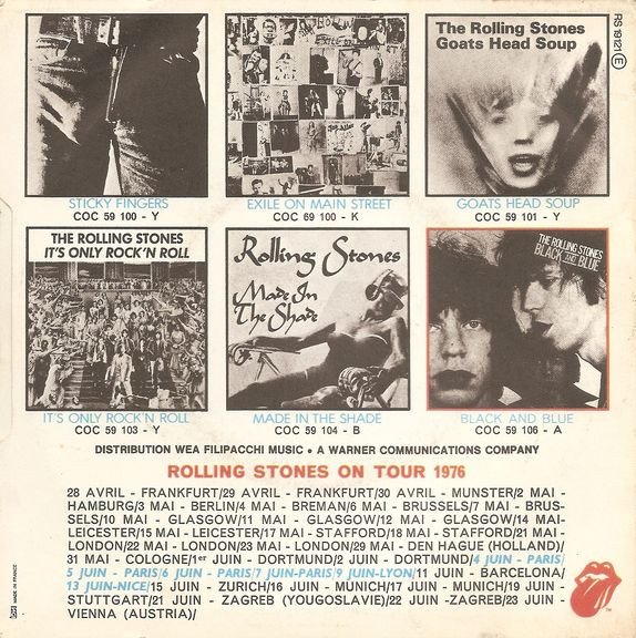 Rolling Stones - Fool To Cry  Crazy Mama (Vinyl Single)