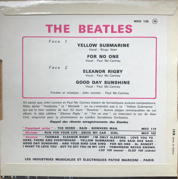 Beatles - Yellow Submarine (Vinyl Single)