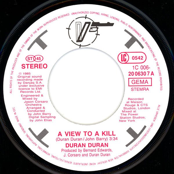 Duran Duran - A View To A Kill (Im Angesicht Des Todes) (Vinyl Single)