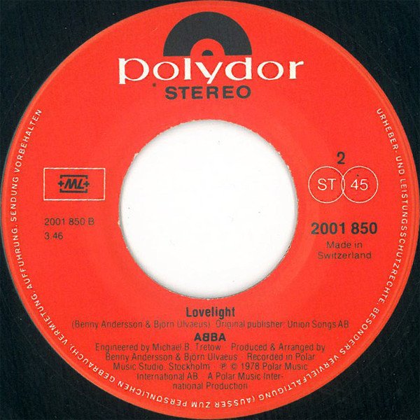 ABBA - Chiquitita c/w Lovelight (Vinyl Single)