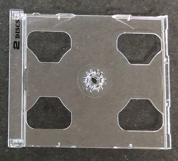 Doppel CD Tray glasklar für die CD Leerkassetten für 2CDs (1Stück)
