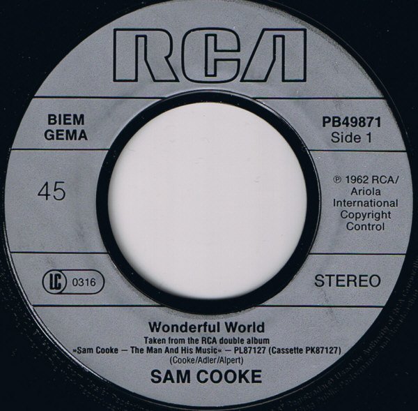 Sam Cooke – Wonderful World (Vinyl Single)